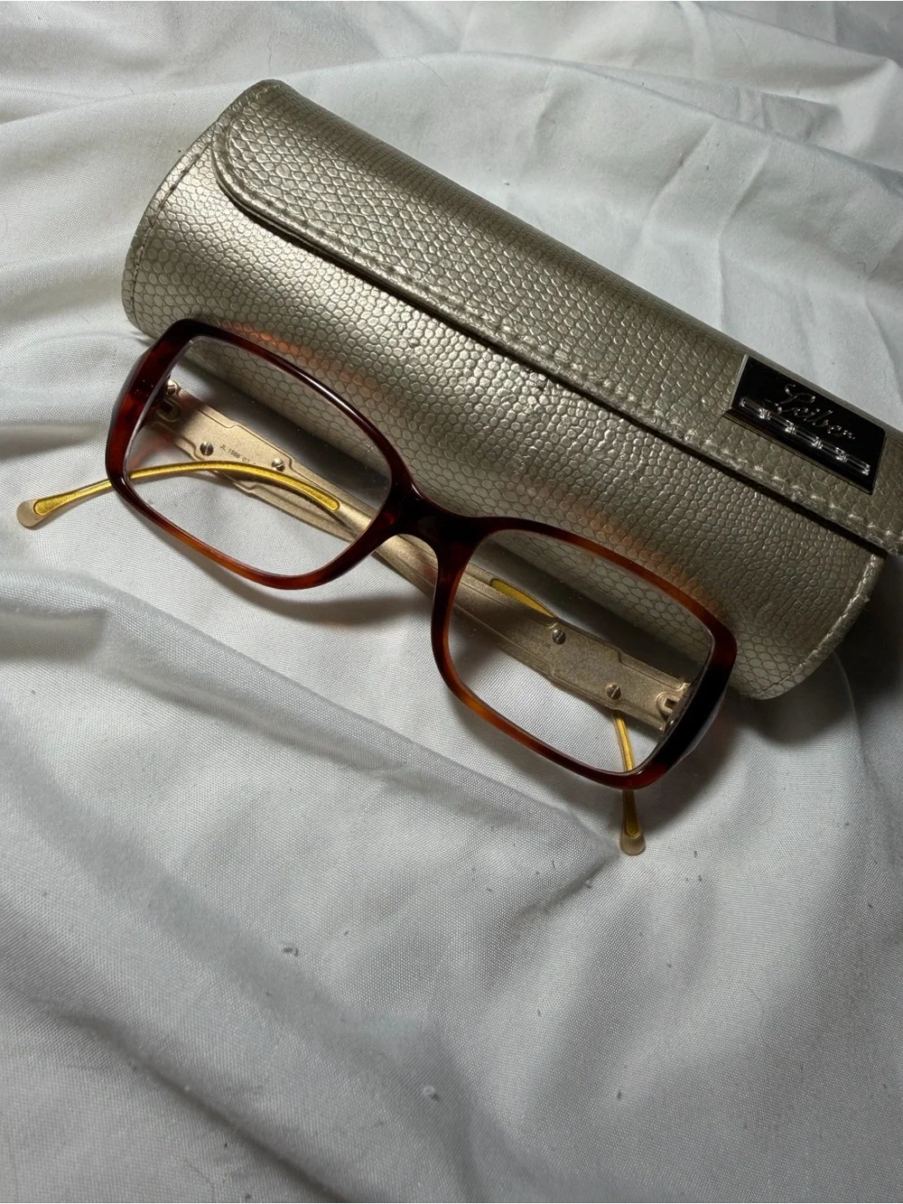 Judith Leiber Rare eyeglass frames lizard crystals